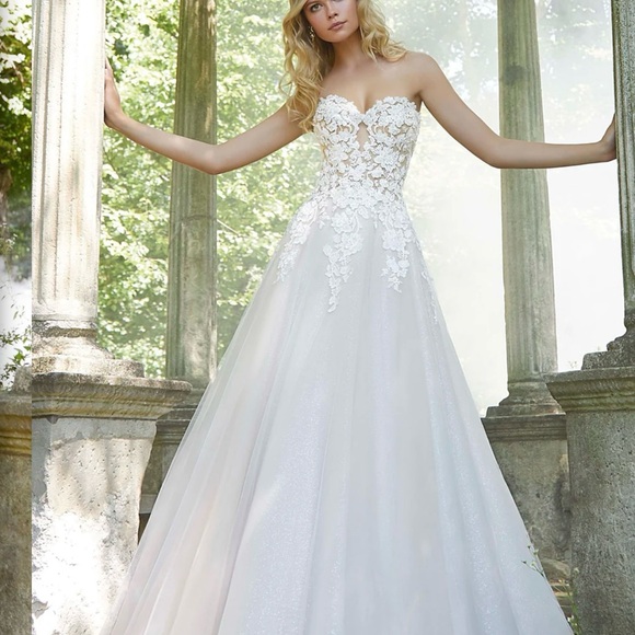 Morilee Pierette Ivory Lace Wedding Dress Style 2044 - Picture 2 of 11